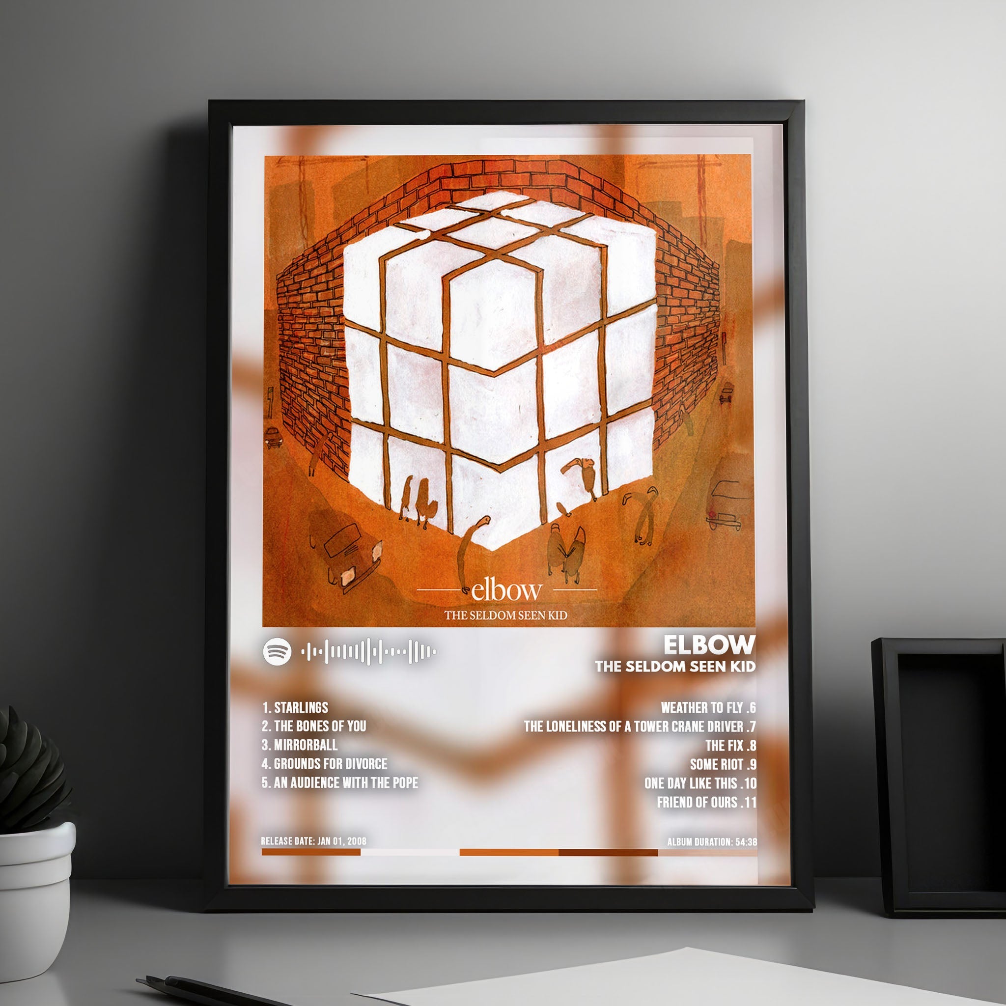 Elbow "The Seldom Seen Kid" Album Cover Poster - with Complete Tracklist