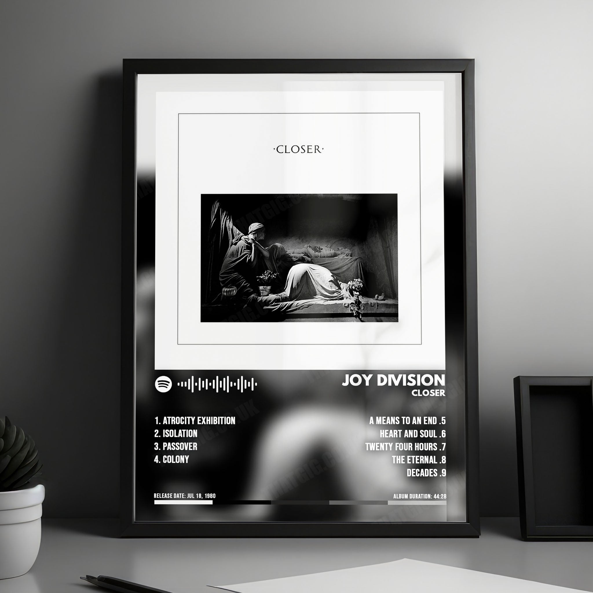 Joy Division "Closer" Album Cover Poster - with Complete Tracklist
