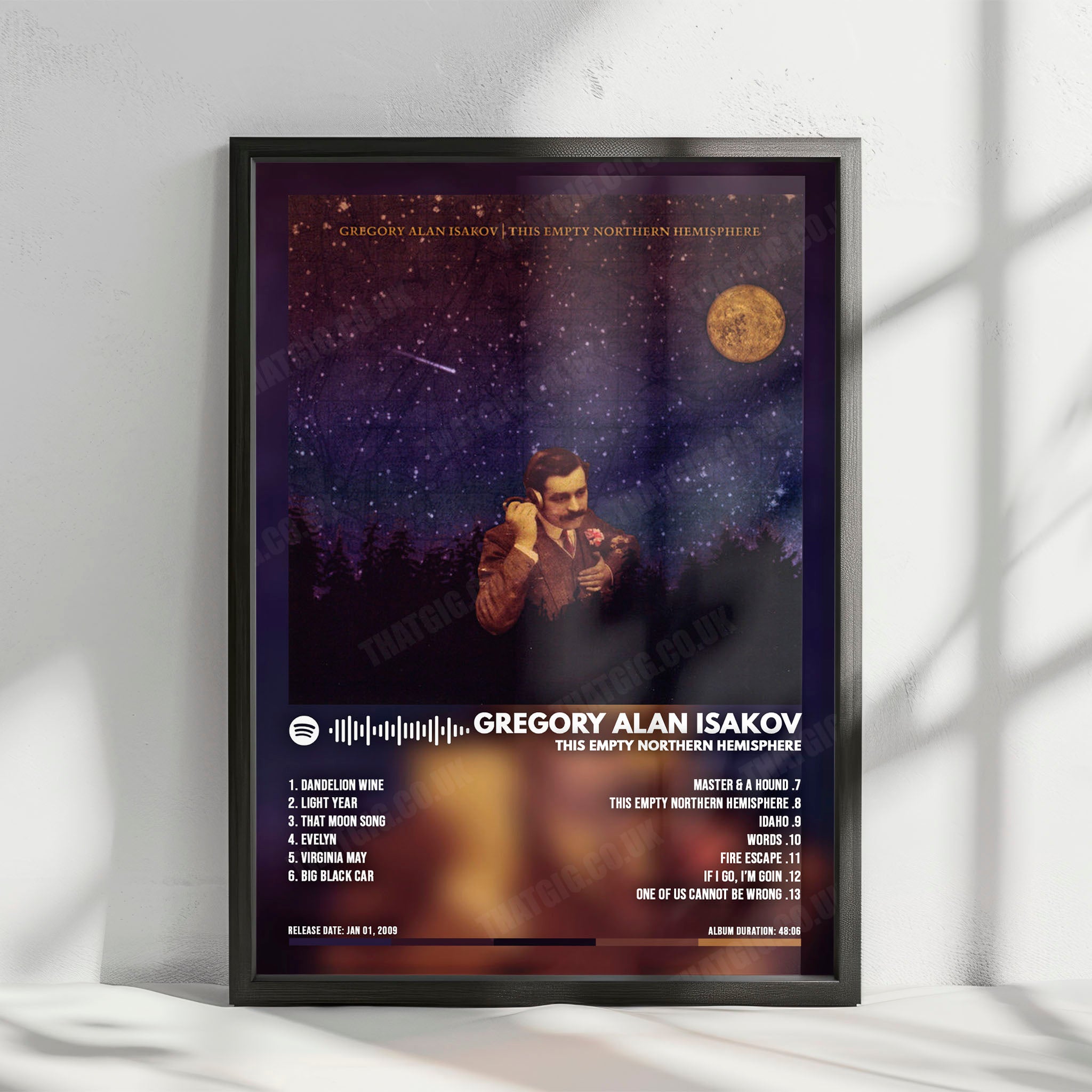 Gregory Alan Isakov "This Empty Northern Hemisphere" Album Cover Poster - with Complete Tracklist