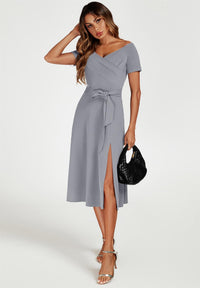 Bardot Midi Dress In Grey