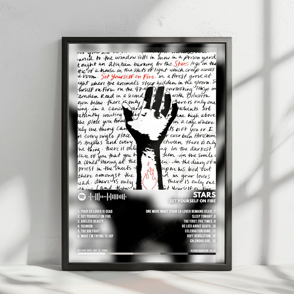 Stars "Set Yourself on Fire" Album Cover Poster - with Complete Tracklist