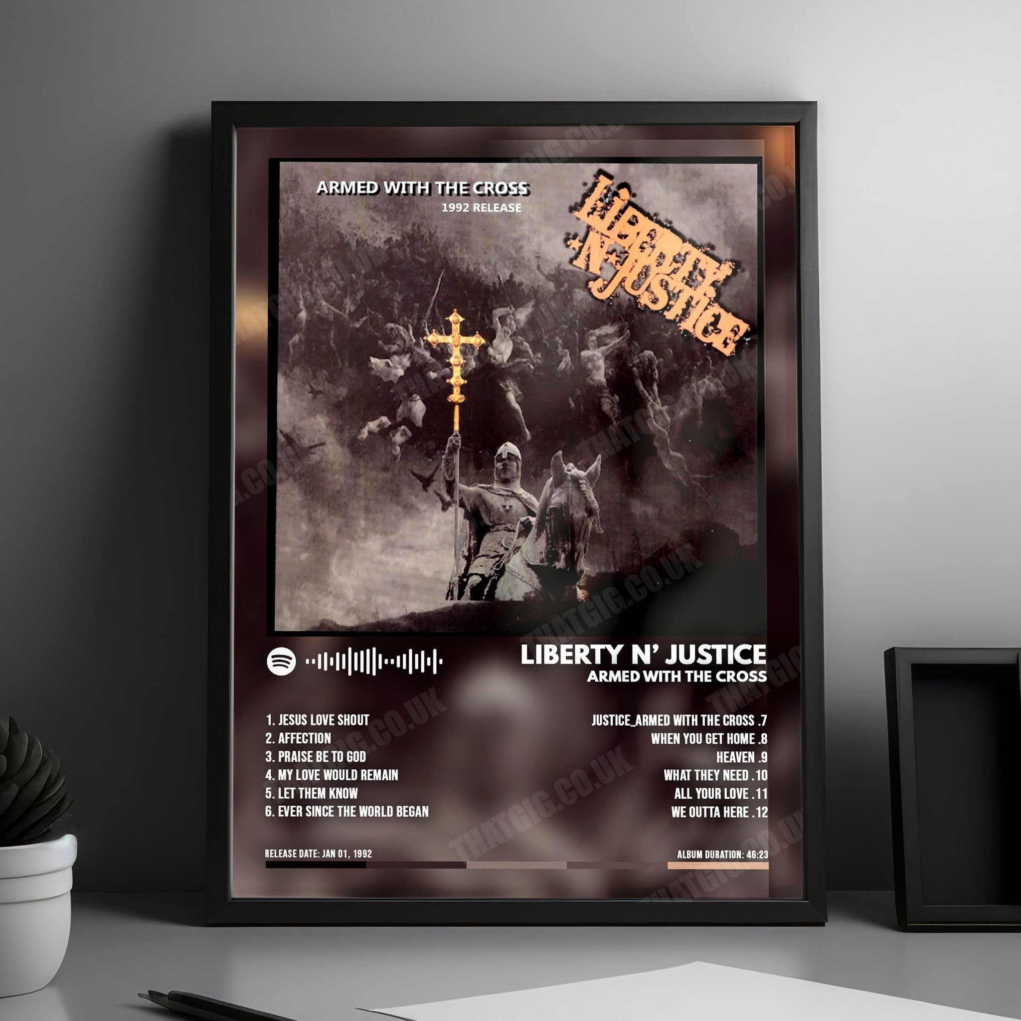 Justice "Cross" Album Cover Poster - with Complete Tracklist