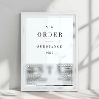 New Order "Substance" Album Cover Poster - with Complete Tracklist