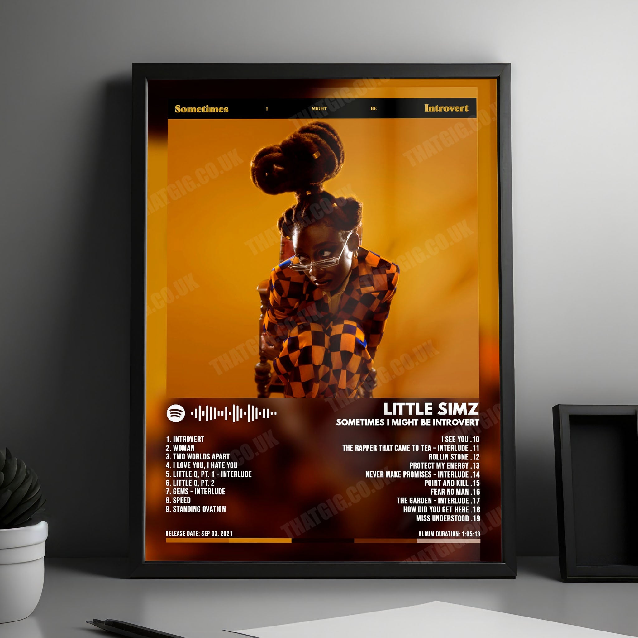 Little Simz "Sometimes I Might Be Introvert" Album Cover Poster - with Complete Tracklist