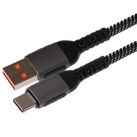 Maplin USB-C to USB-A 60W Braided Cable - Grey