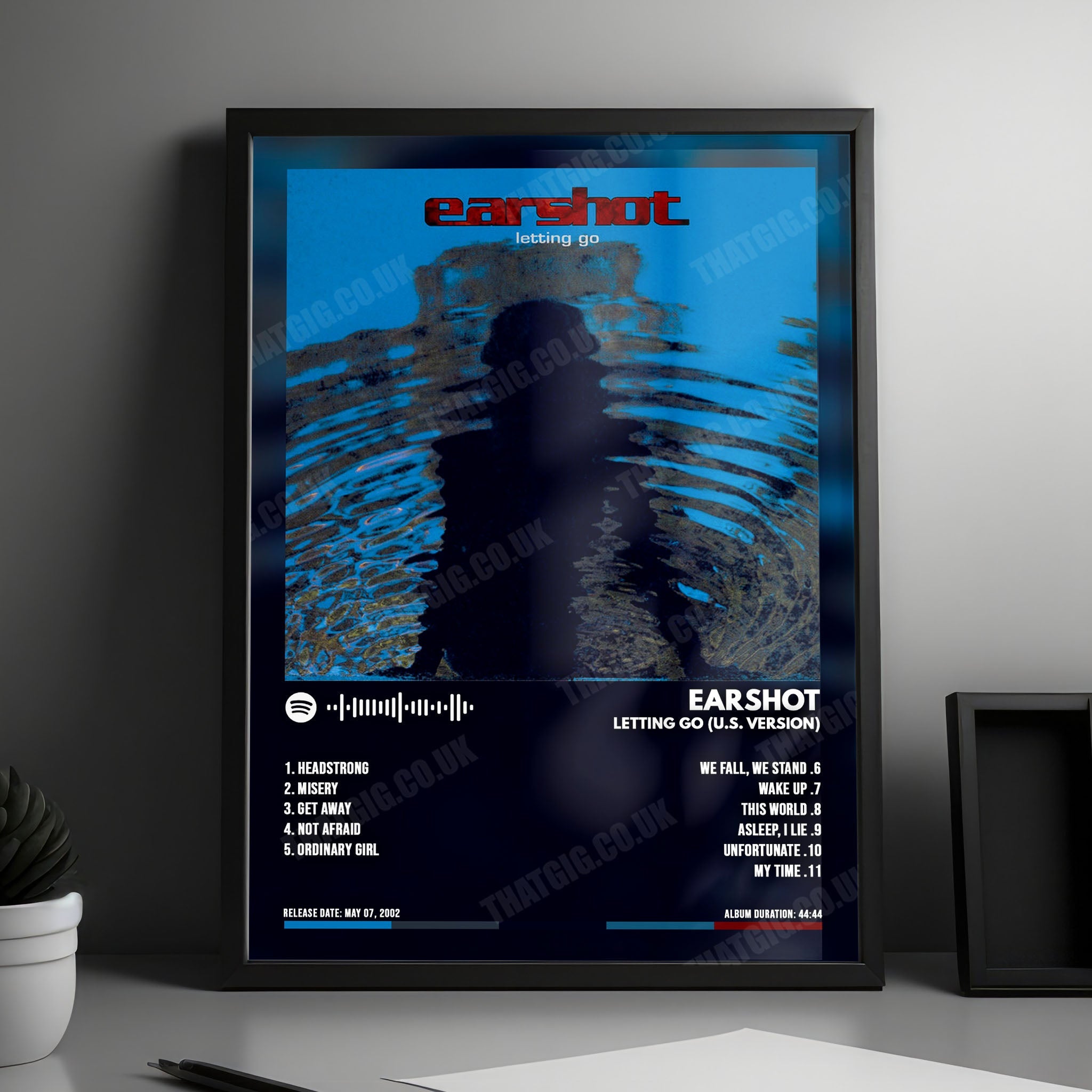 Earshot "Letting Go" Album Cover Poster - with Complete Tracklist