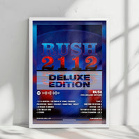 Rush "2112" Album Cover Poster - with Complete Tracklist