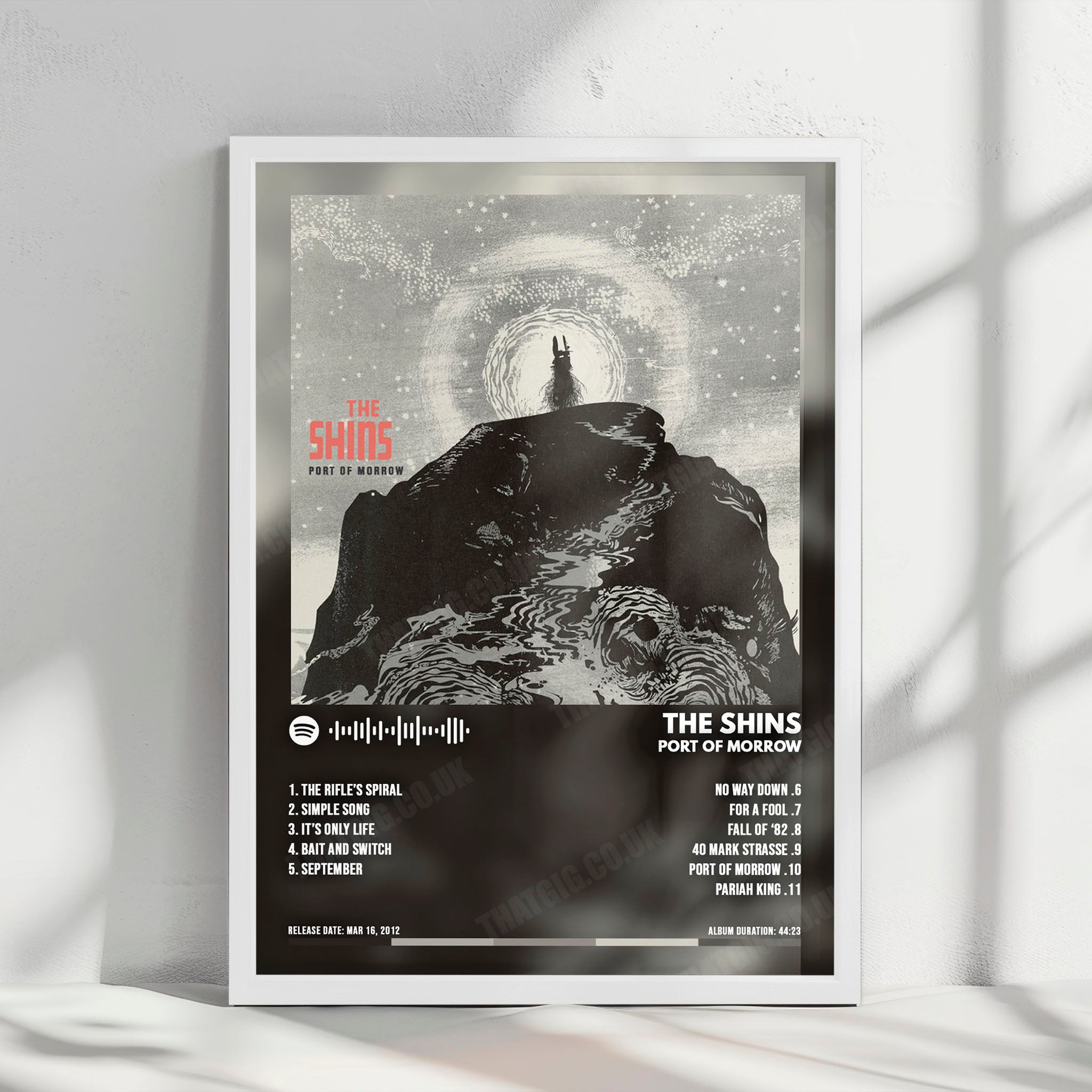 The Shins "Port of Morrow" Album Cover Poster - with Complete Tracklist