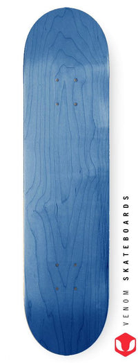 Venom Blank Skateboard Deck - Blue - 7.75" to 8.25"