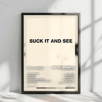 Arctic Monkeys "Suck It and See" Album Cover Poster - with Complete Tracklist