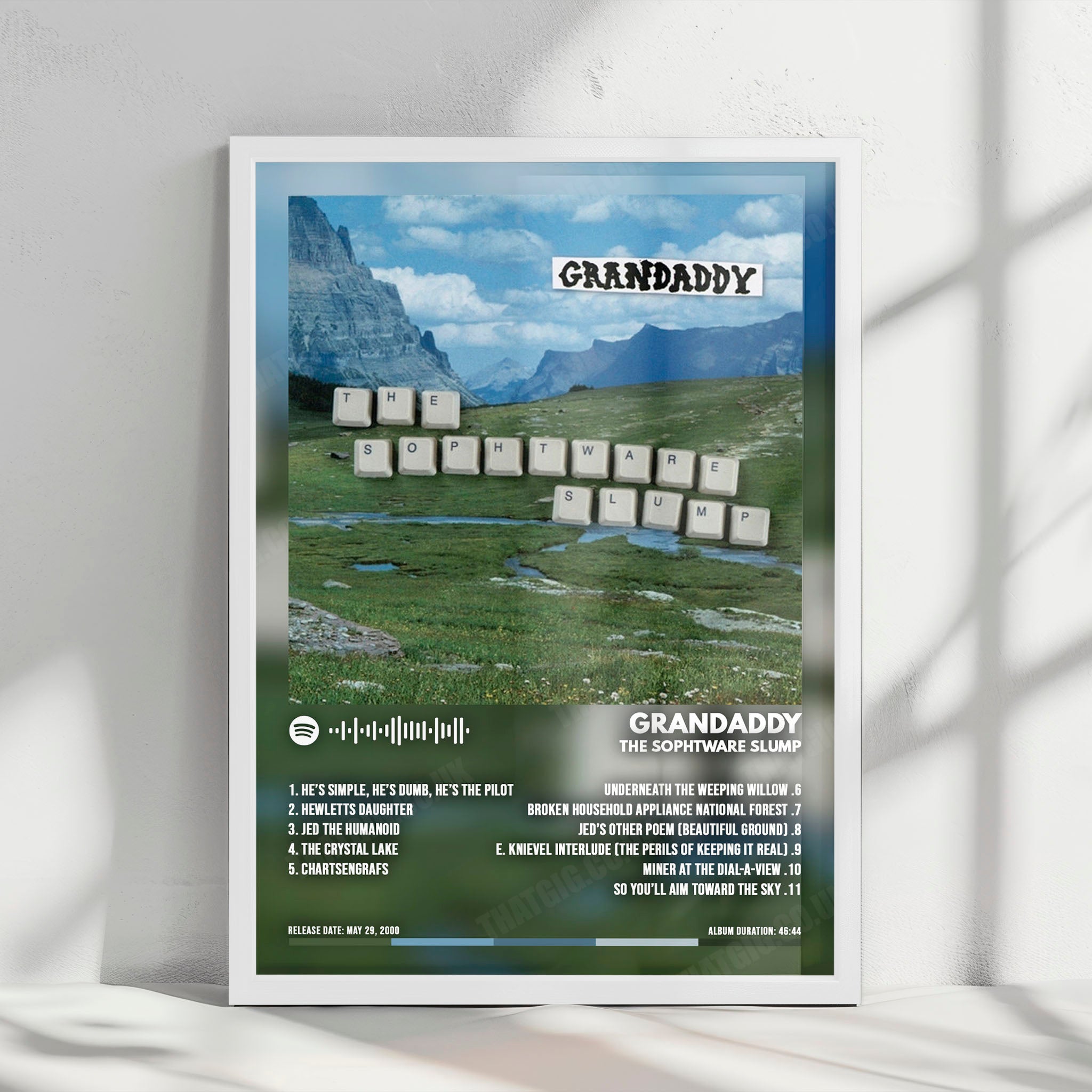 Grandaddy "The Sophtware Slump" Album Cover Poster - with Complete Tracklist