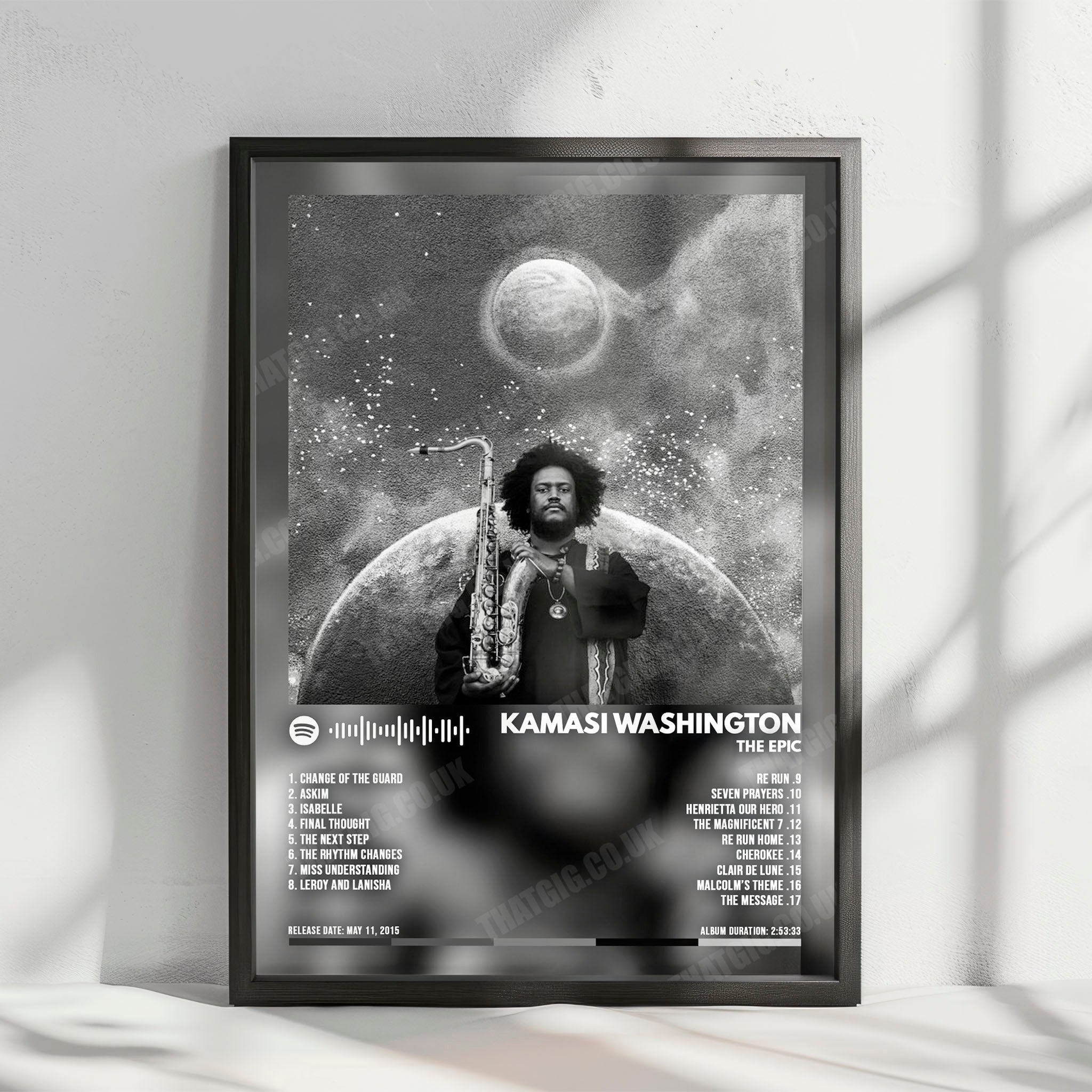 Kamasi Washington "The Epic" Album Cover Poster - with Complete Tracklist