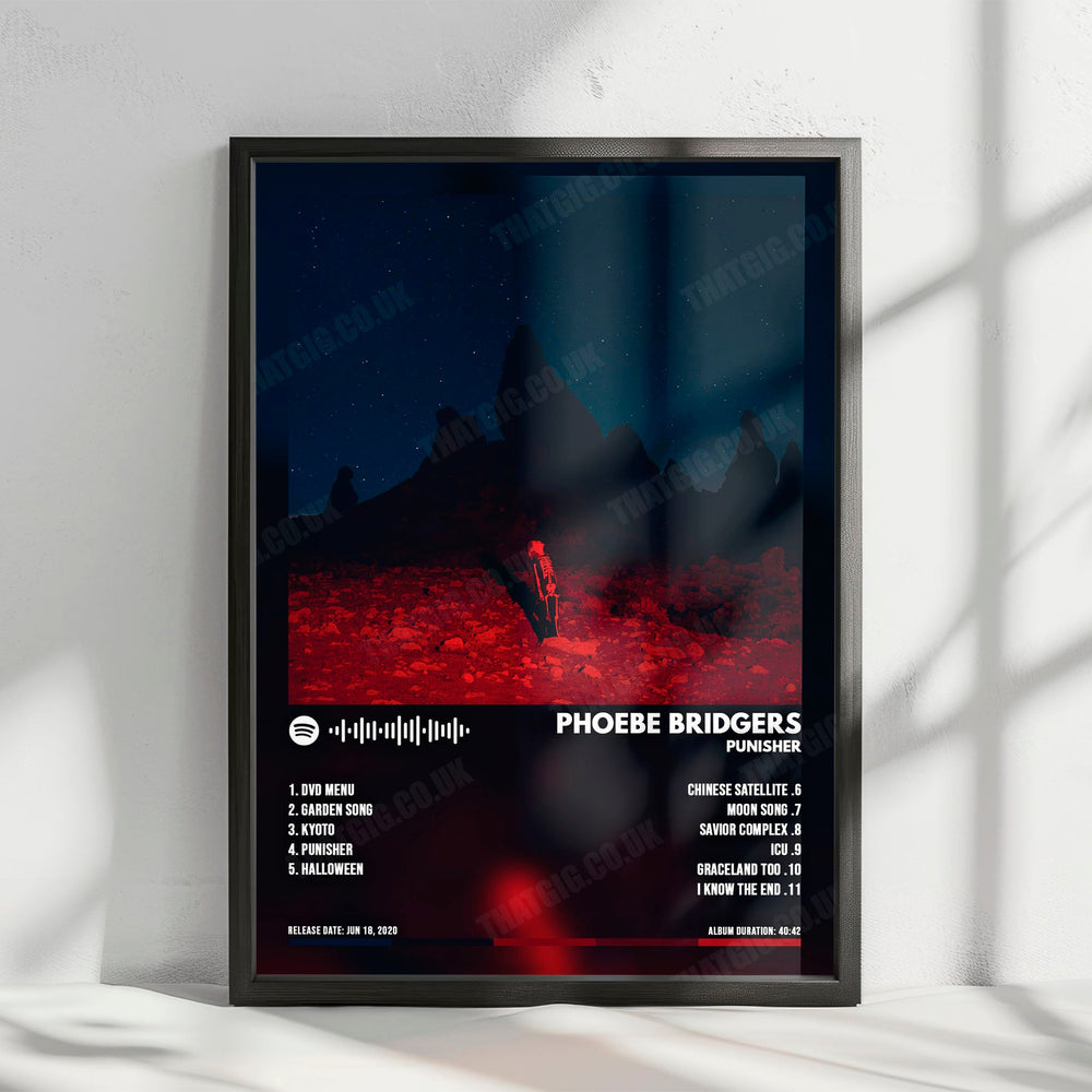 Phoebe Bridgers "Punisher  " Album Cover Poster - with Complete Tracklist