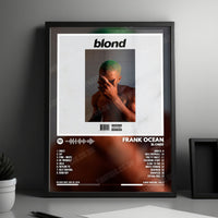 Frank Ocean "Blonde" Album Cover Poster - with Complete Tracklist