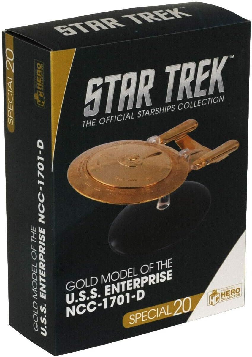 #20 Gold U.S.S. Enterprise NCC-1701-D Model Die Cast Ship SPECIAL ISSUE (Eaglemoss / Star Trek)
