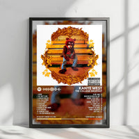 Kanye West "The College Dropout" Album Cover Poster - with Complete Tracklist