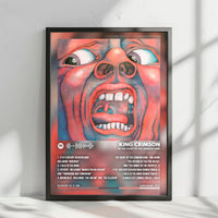 King Crimson "In the Court of the Crimson King  " Album Cover Poster - with Complete Tracklist