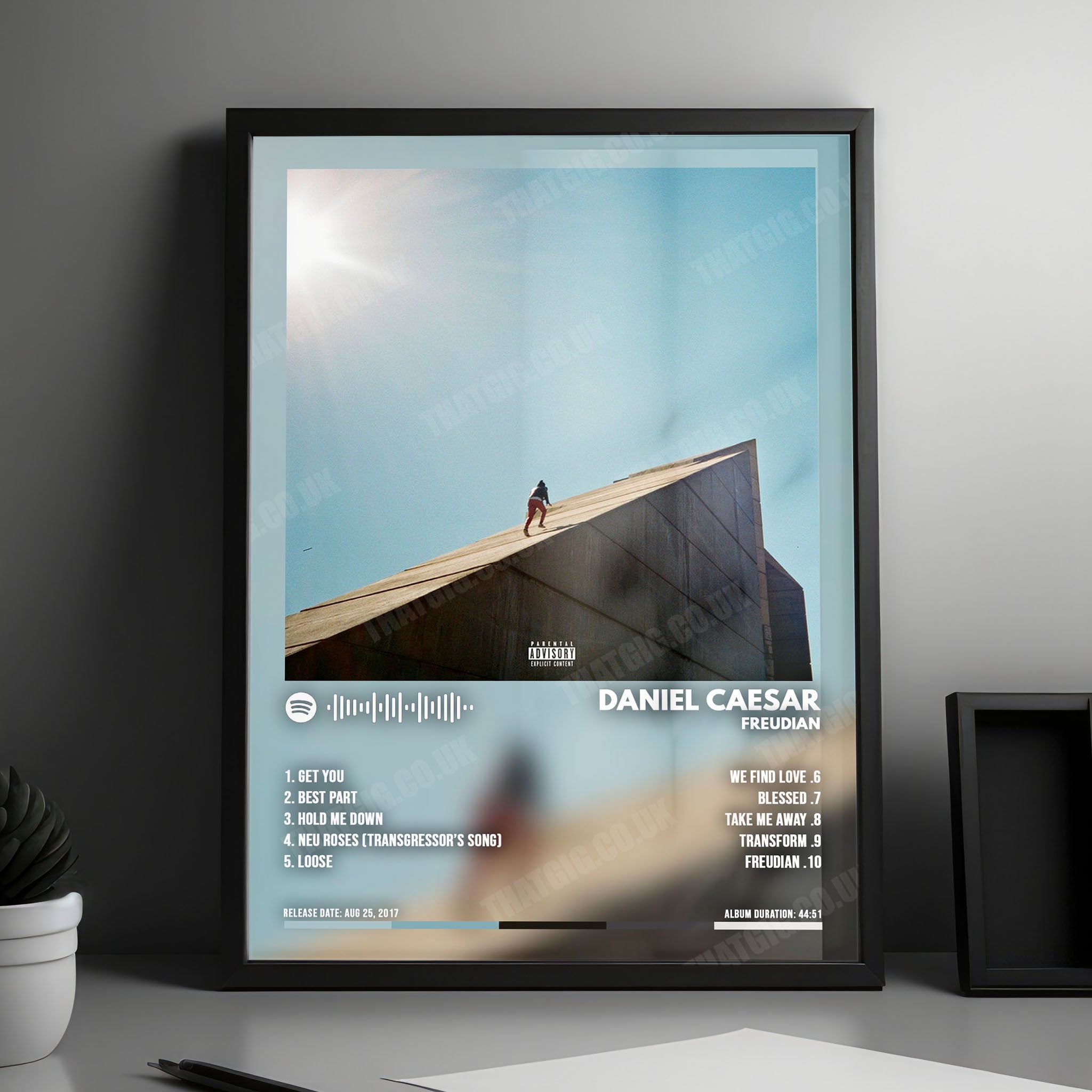 Daniel Caesar "Freudian" Album Cover Poster - with Complete Tracklist