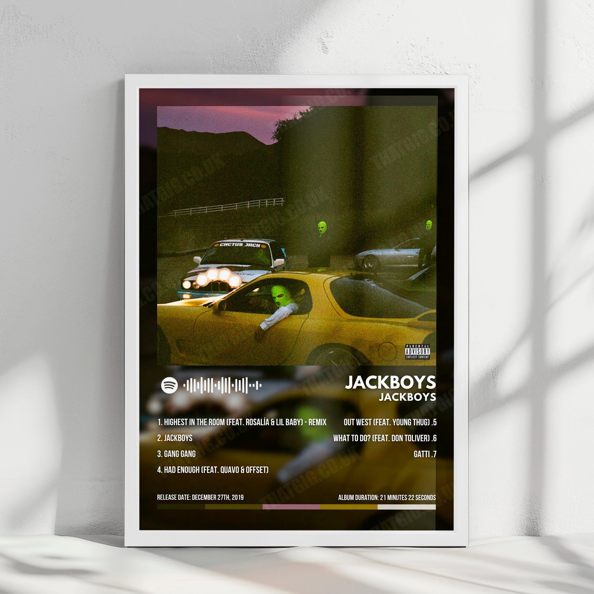 Jackboys "Jackboys" Album Cover Poster - with Complete Tracklist