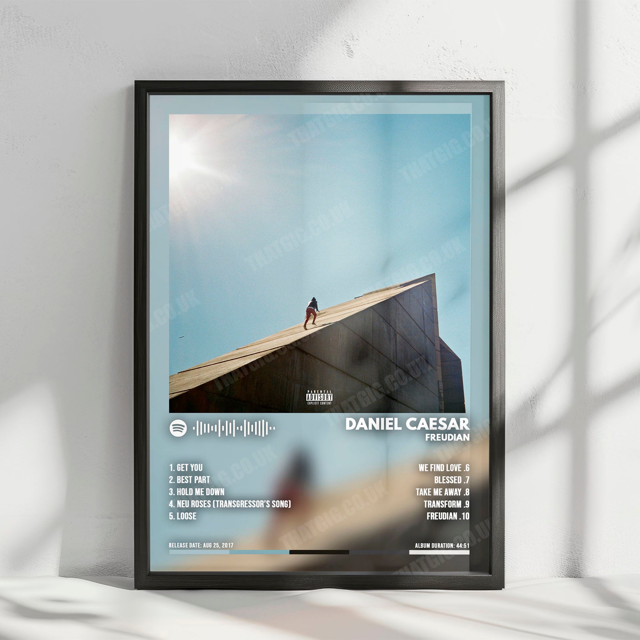 Daniel Caesar "Freudian" Album Cover Poster - with Complete Tracklist