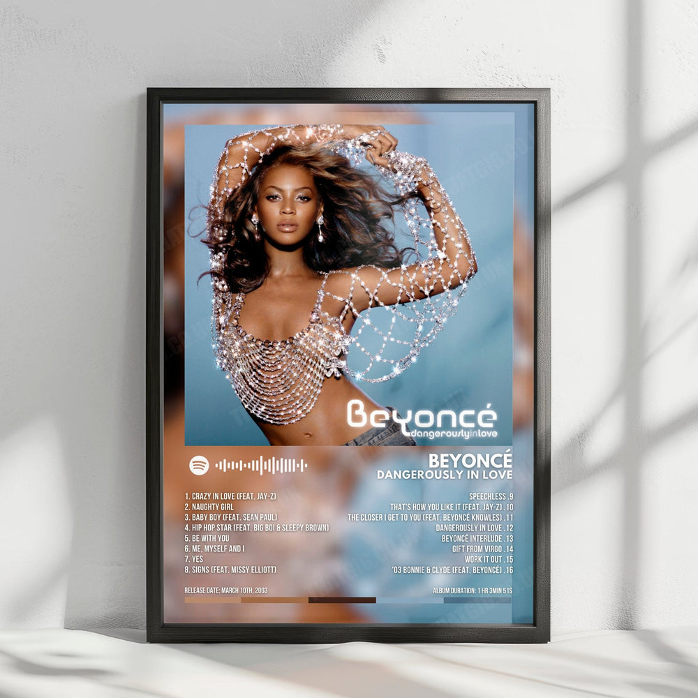 Beyoncé "Dangerously In Love" Album Cover Poster - with Complete Tracklist