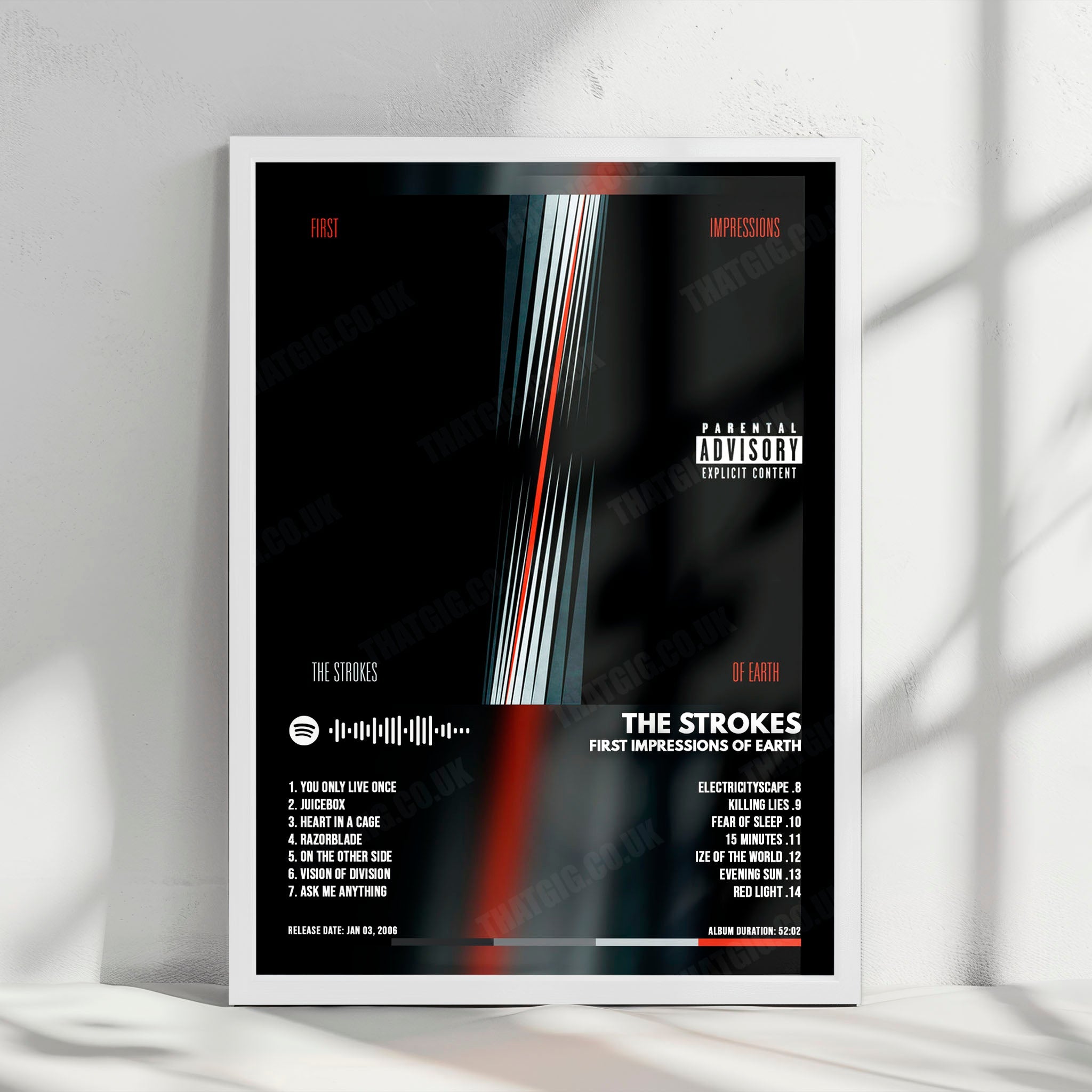 The Strokes "First Impressions of Earth" Album Cover Poster - with Complete Tracklist