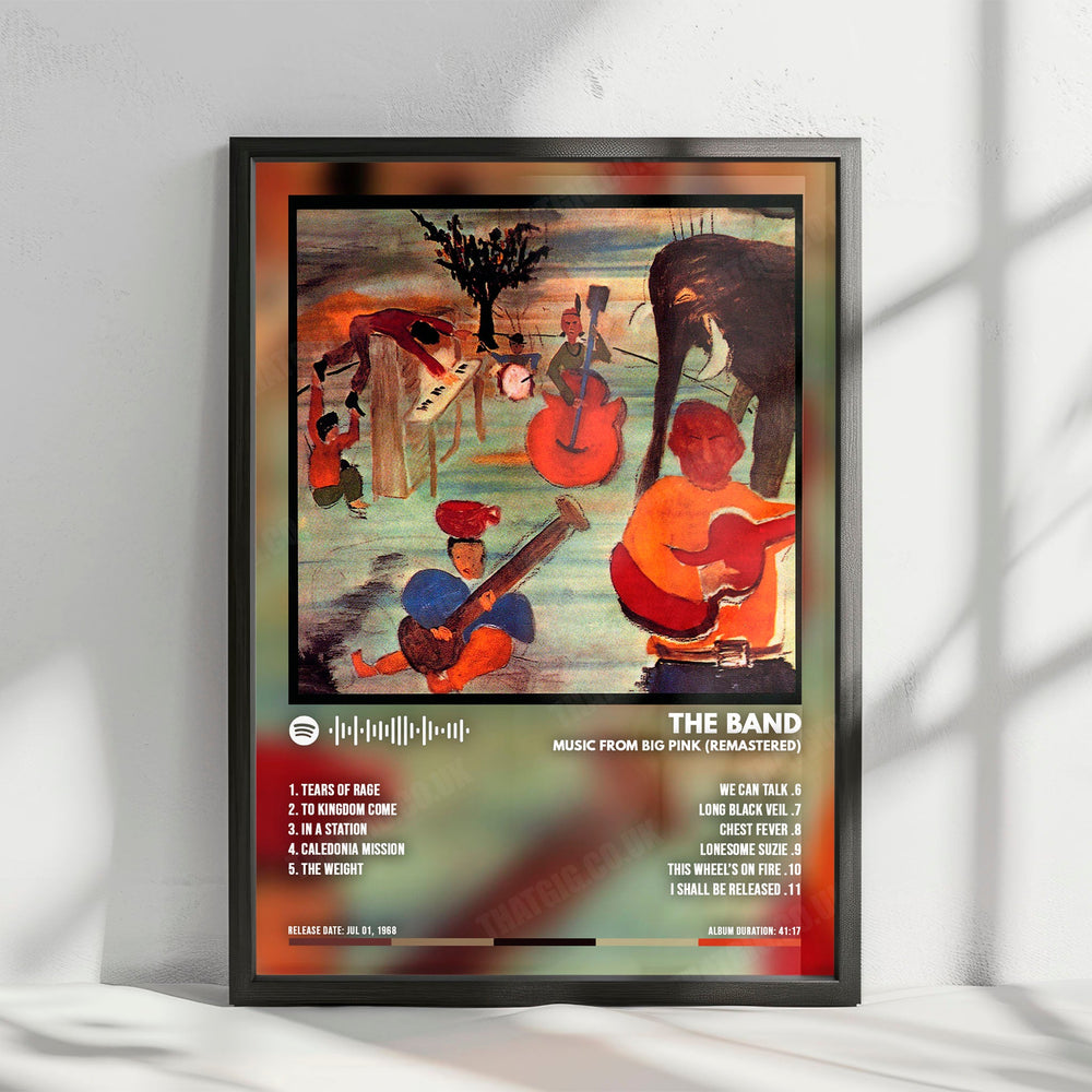The Band "Music from Big Pink  " Album Cover Poster - with Complete Tracklist