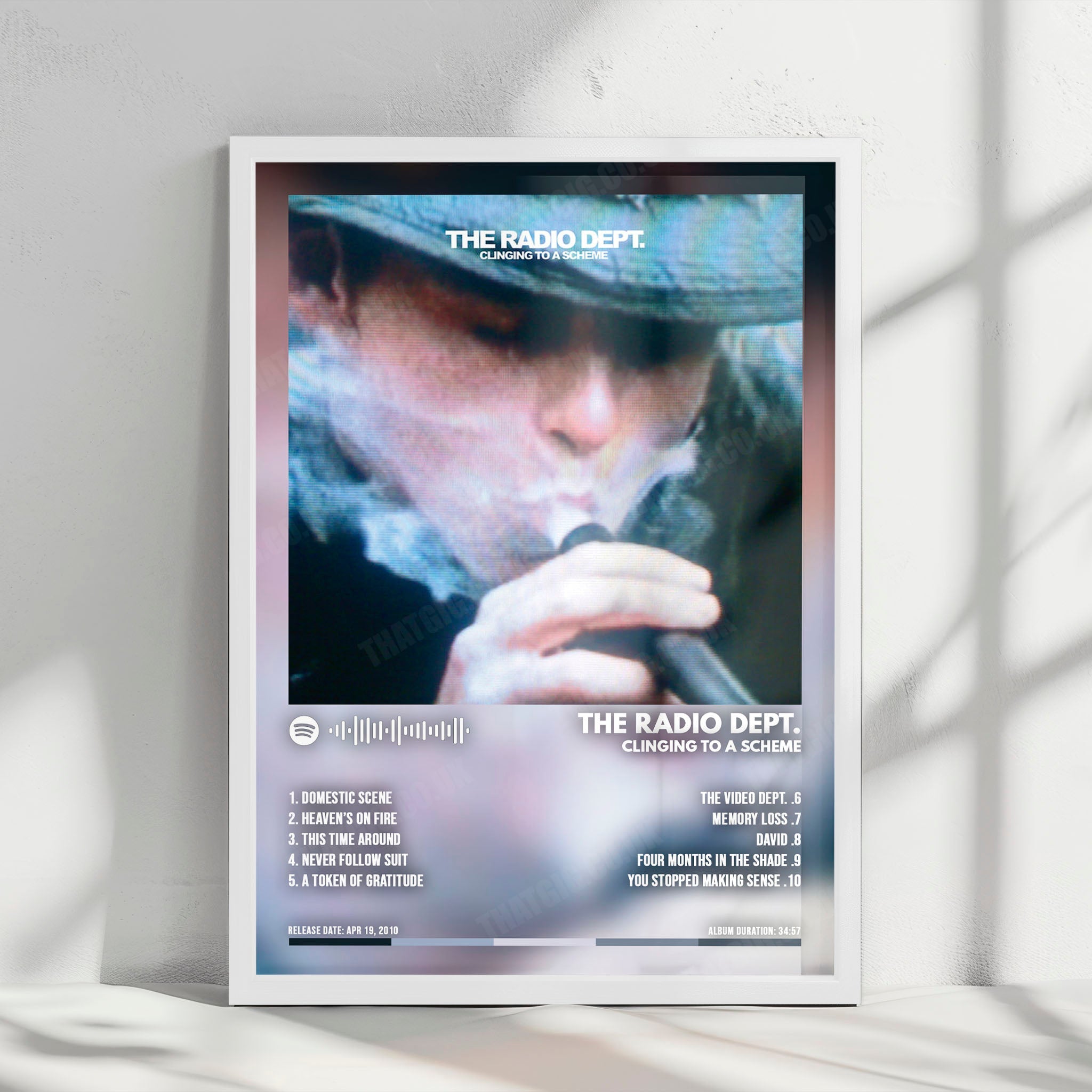 The Radio Dept. "Clinging To A Scheme" Album Cover Poster - with Complete Tracklist