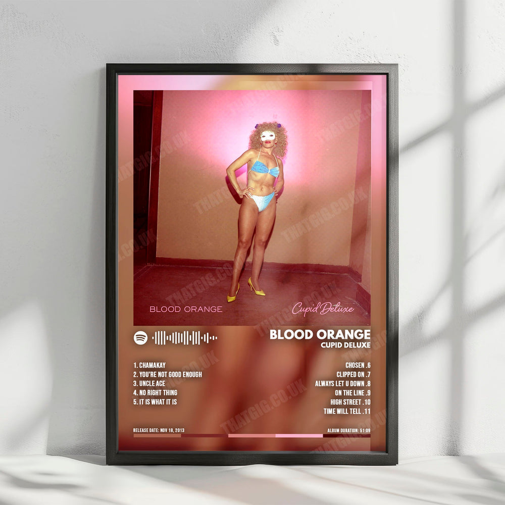 Blood Orange "Cupid Deluxe" Album Cover Poster - with Complete Tracklist