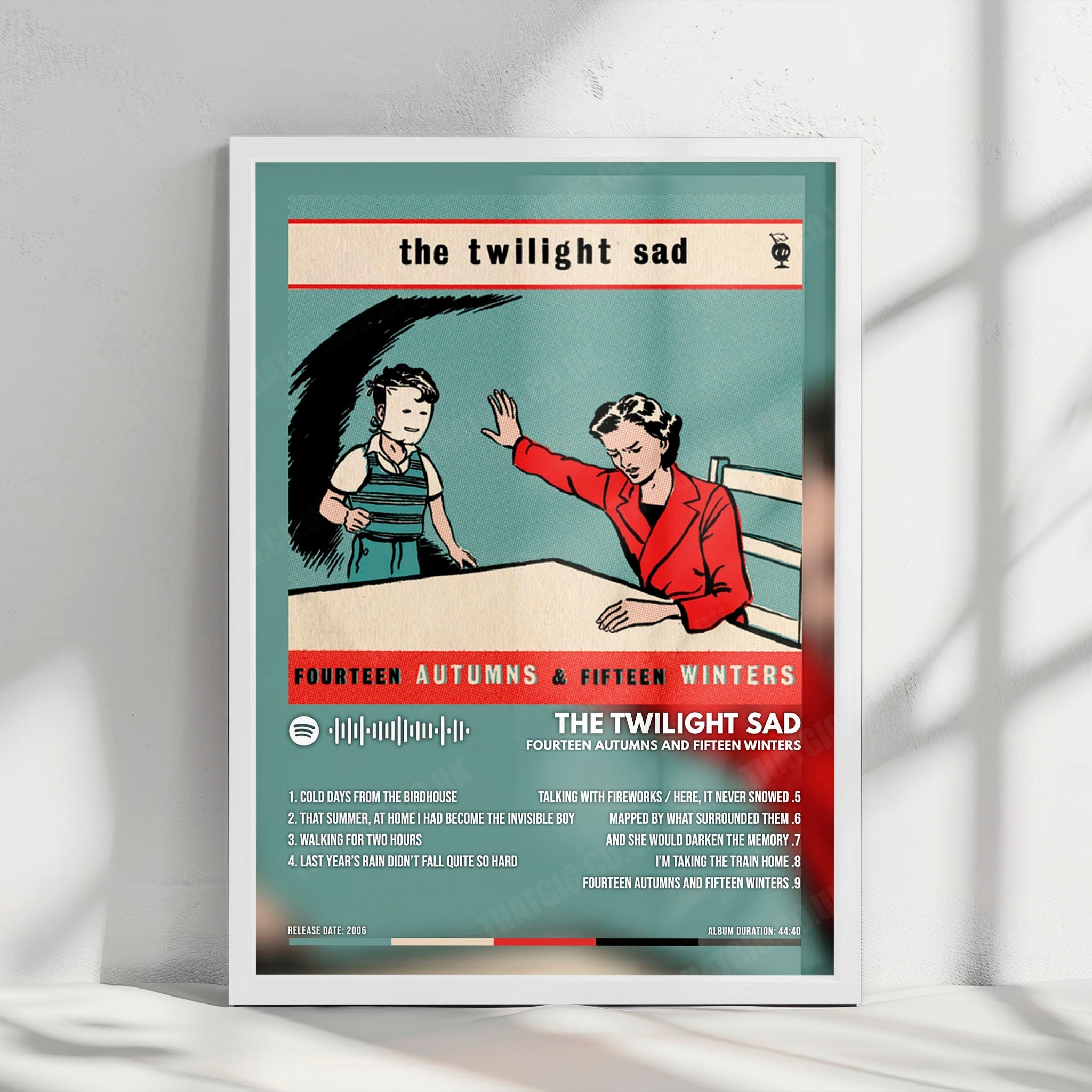 The Twilight Sad "Fourteen Autumns & Fifteen Winters" Album Cover Poster - with Complete Tracklist