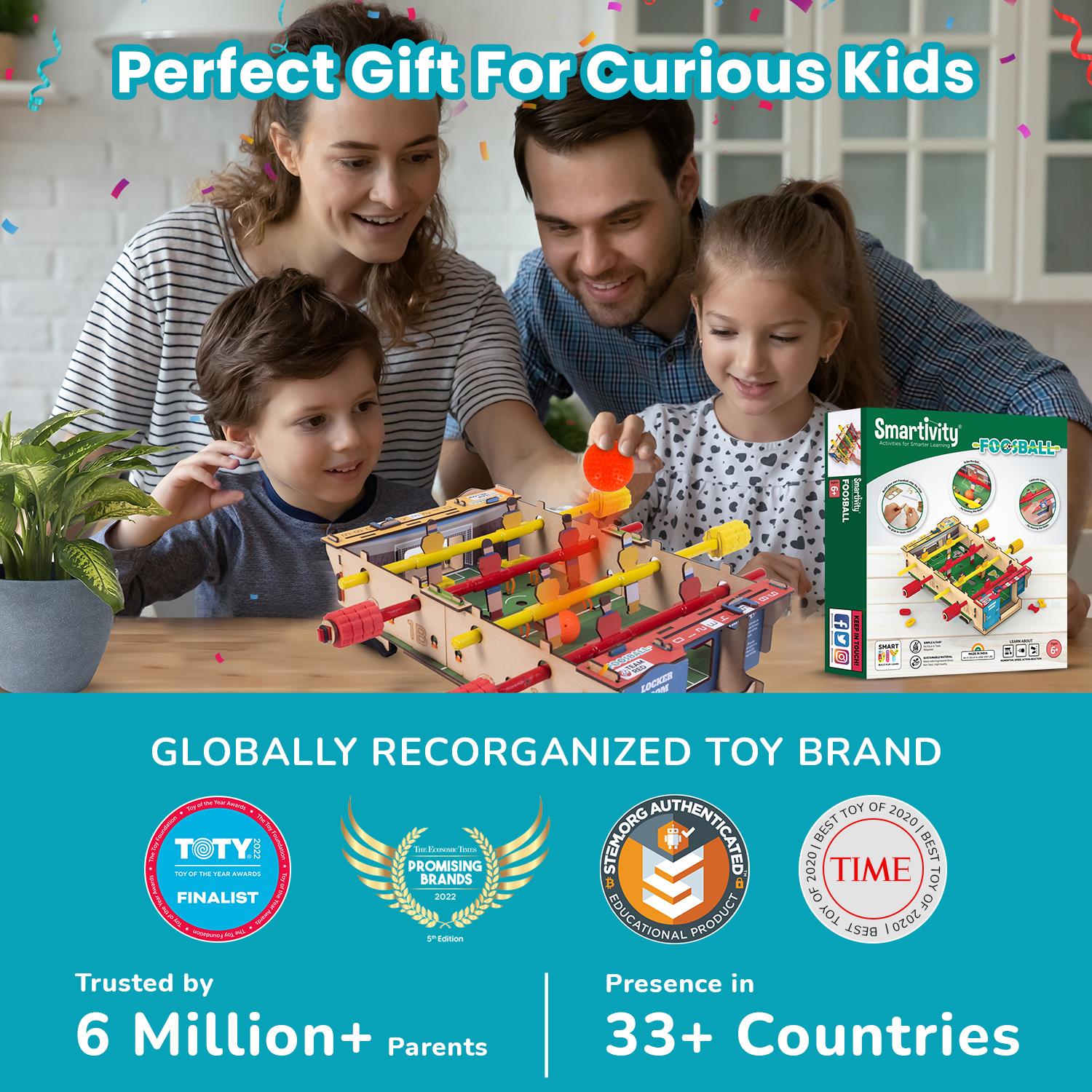 Smartivity Foosball | Build-It-Yourself Multiplayer STEAM Board Game