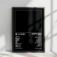 Kanye West "Donda" Album Cover Poster - with Complete Tracklist