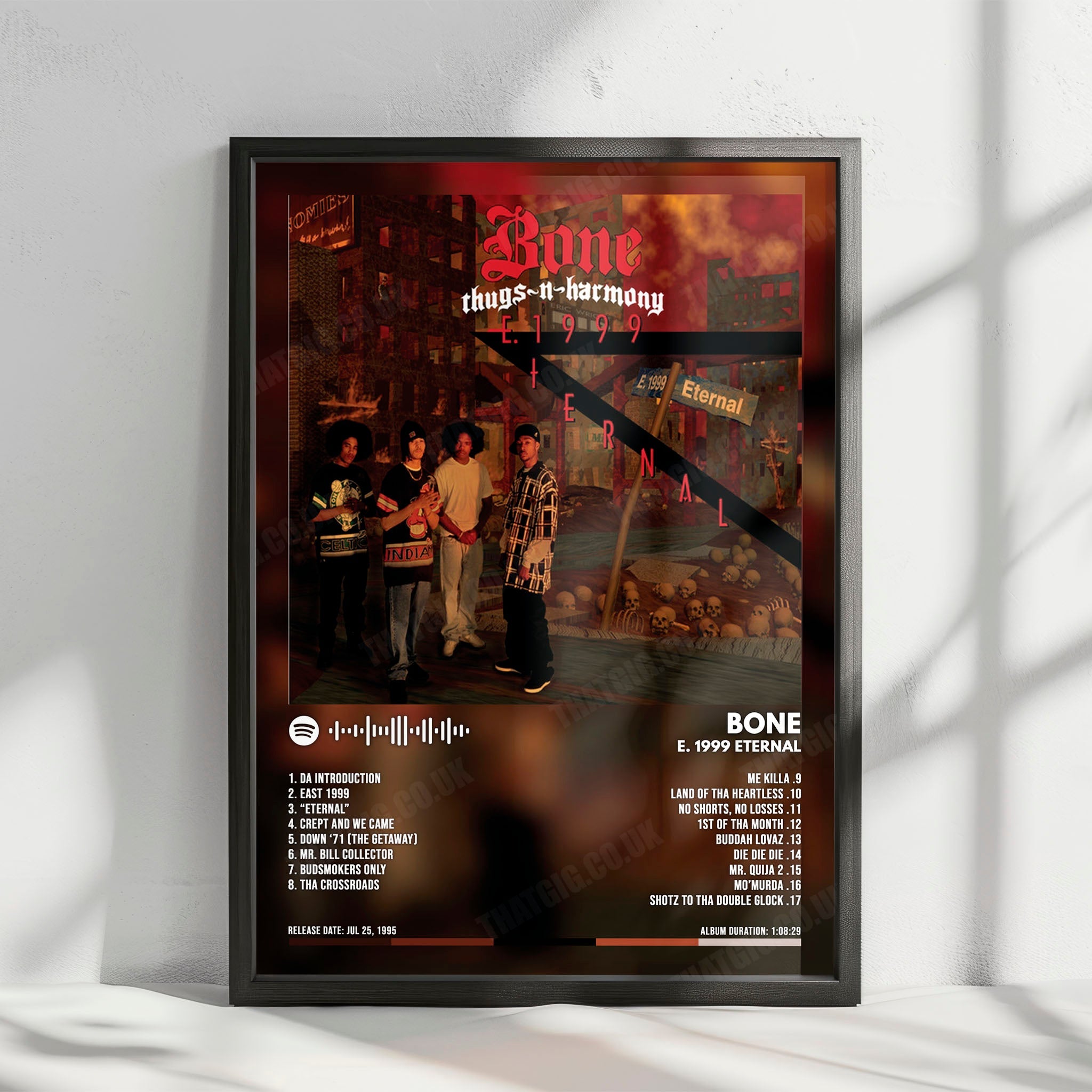Bone Thugs-N-Harmony "E. 1999 Eternal" Album Cover Poster - with Complete Tracklist