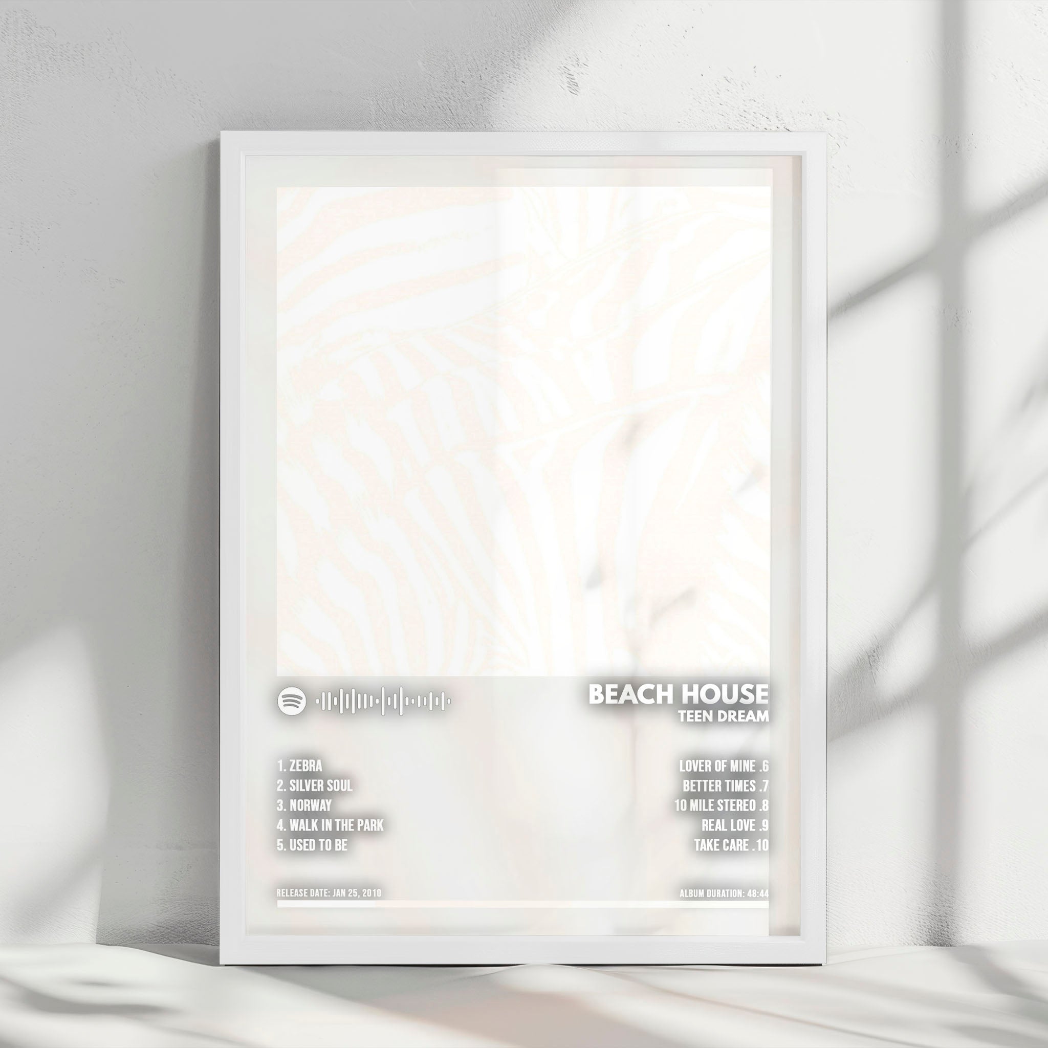 Beach House "Teen Dream" Album Cover Poster - with Complete Tracklist