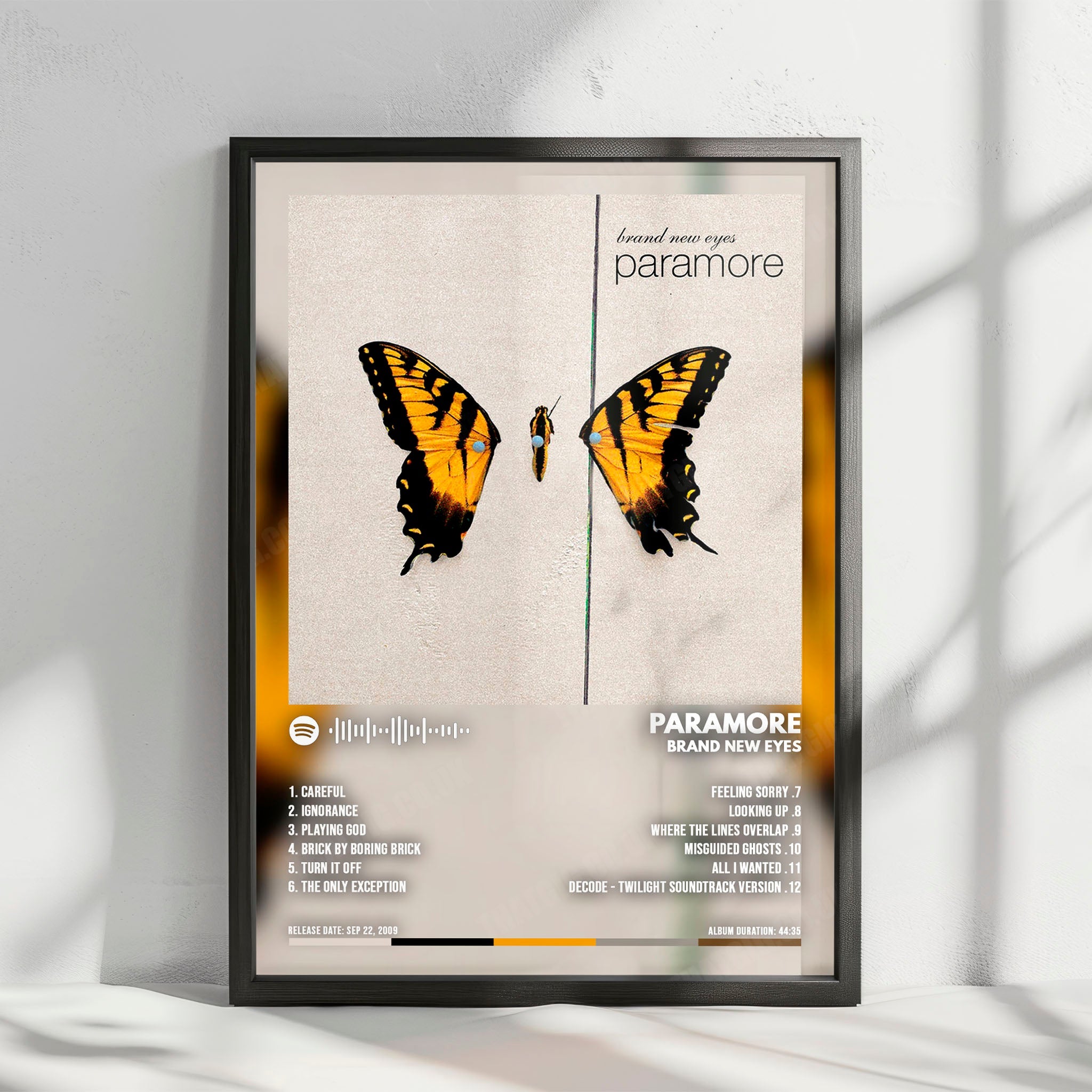 Paramore "Brand New Eyes" Album Cover Poster - with Complete Tracklist