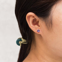 February (Amethyst) Birthstone Earrings Created with Zircondia® Crystals