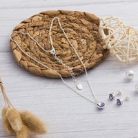 February (Amethyst) Birthstone Necklace & Earrings Set Created with Zircondia® Crystals