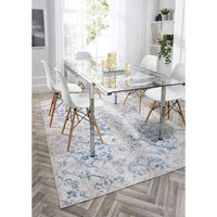 Eterna Floral Design Washable Chenille Rug