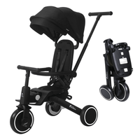 Foryourlittleone Xplor 6 in 1 Foldable Trike - Jet Black (10m-5y)
