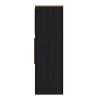 Kube Sideboard Black & Light Oak 3 Shelves 3 Drawers