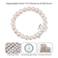 Freshwater Baroque Pearl Charm Stretch Bracelet