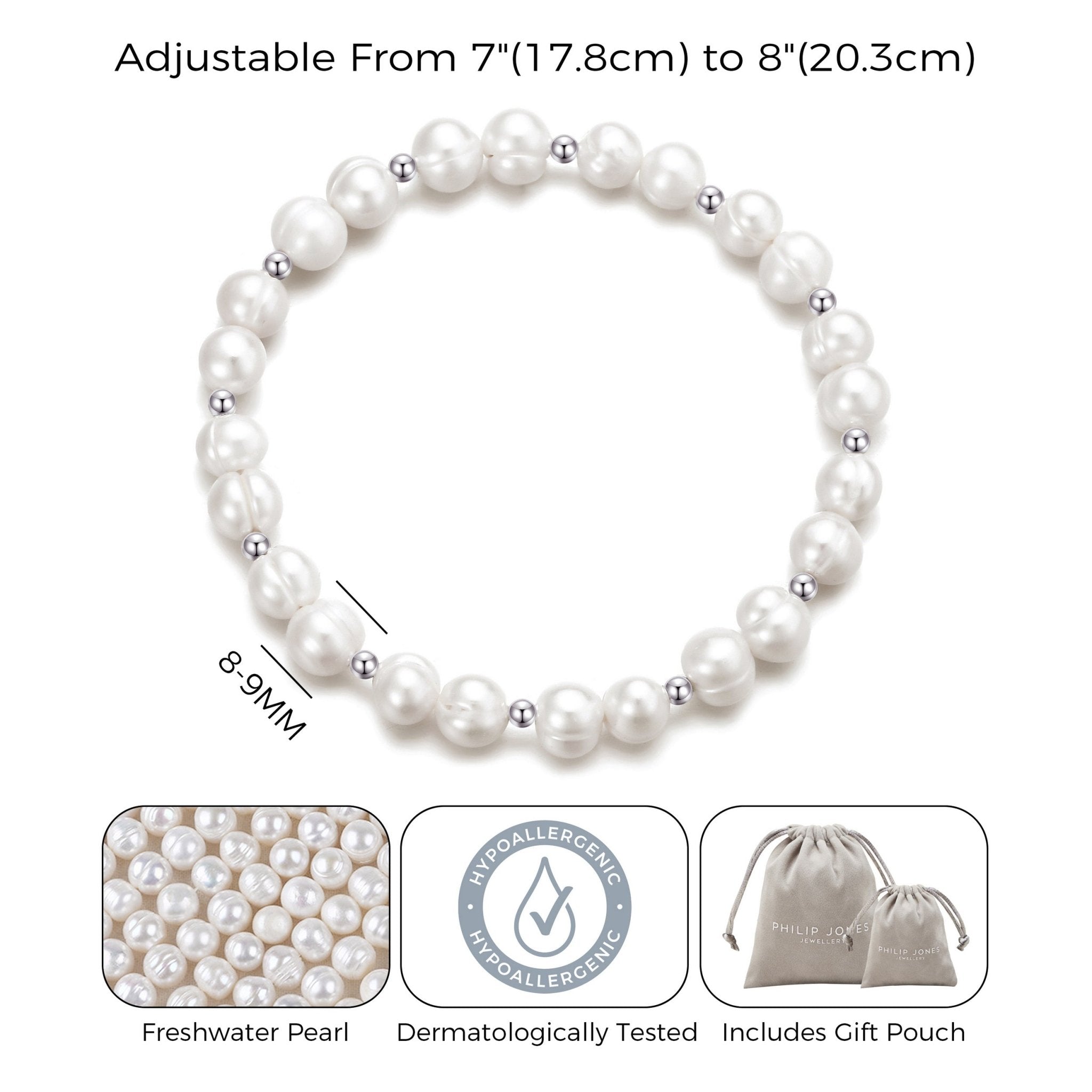 Freshwater Baroque Pearl Stretch Bracelet