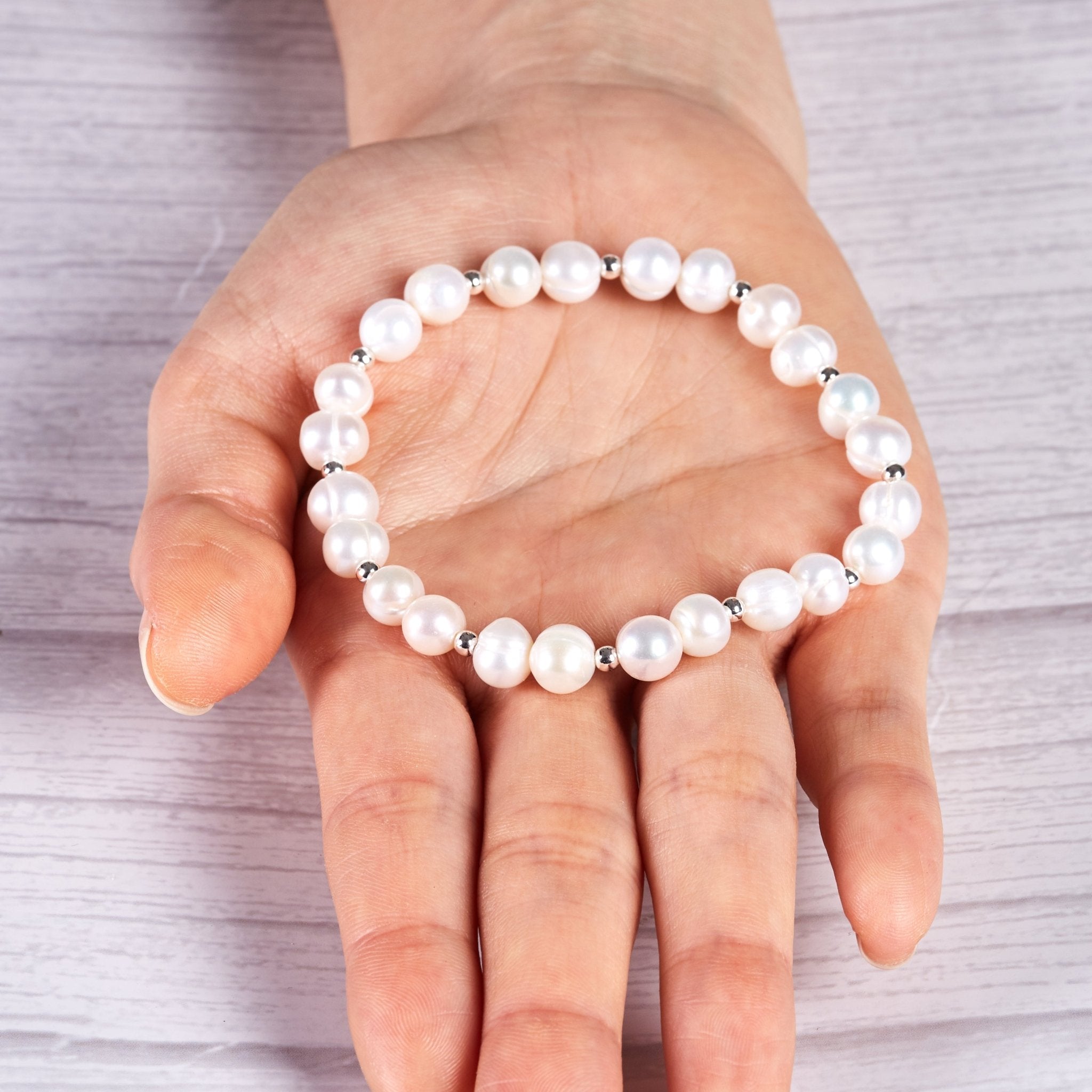 Freshwater Baroque Pearl Stretch Bracelet