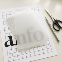 5 x A4 Frosted Acetate Sheets – 500 Micron Thick Semi-Transparent Craft Film