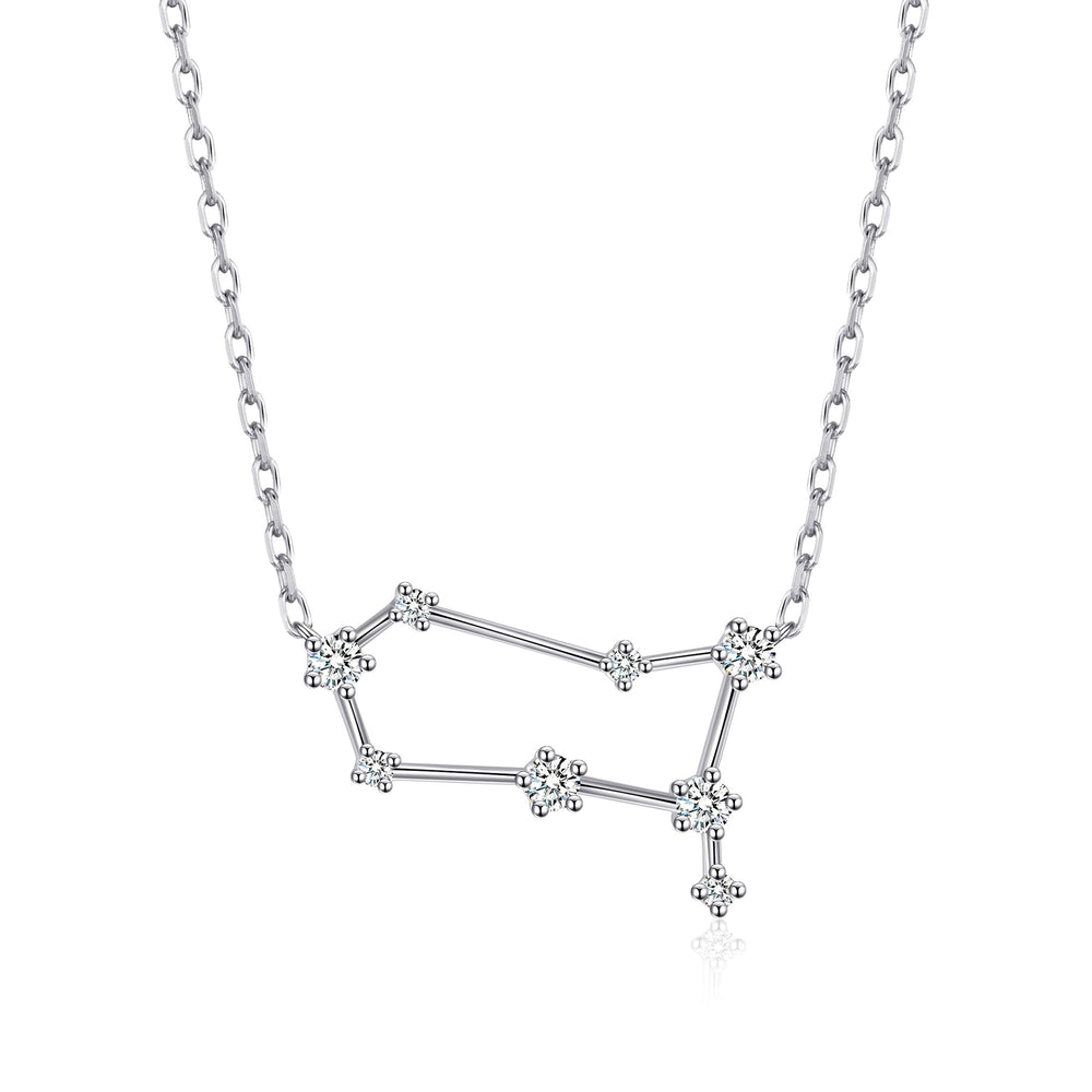 Gemini Star Sign Zodiac Constellation Necklace with Zircondia® Crystals