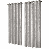 Geometric Natural Sparkle Blackout Curtains Soft Thermal Insulated Eyelet Ring Top Living Room & Bedroom Drapes by OLIVIA ROCCO