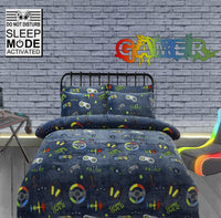 Glow In The Dark Teddy Fleece Duvet Set for Kids Warm Cosy Bedding Perfect for Winter by OLIVIA ROCCO