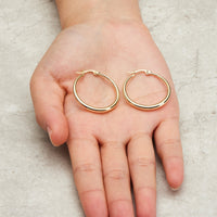 Gold Plated 30mm Hoop Earrings