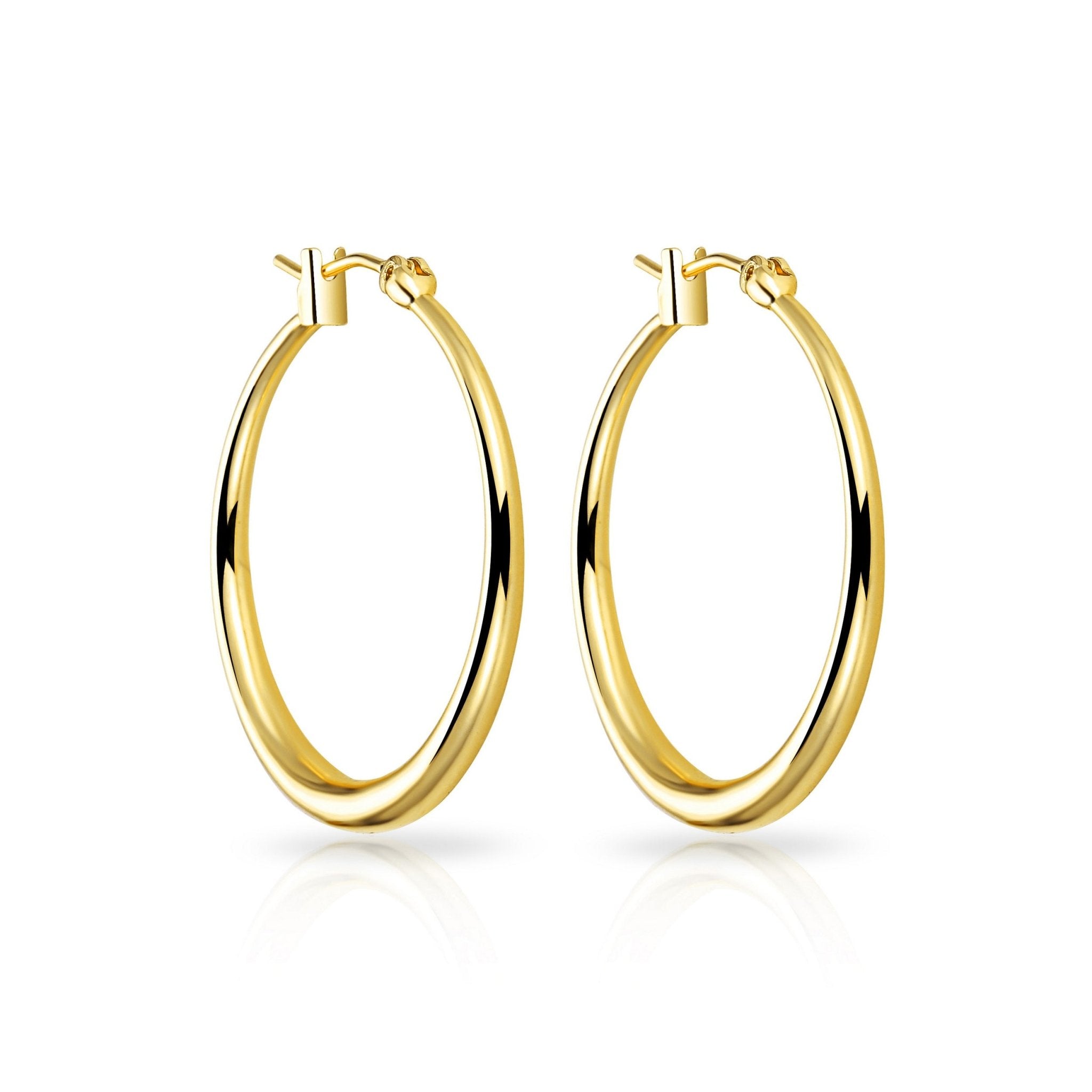 Gold Plated 30mm Hoop Earrings