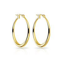 Gold Plated 30mm Hoop Earrings